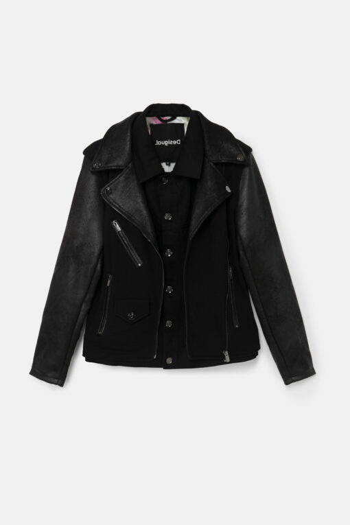 Chaqueta biker hibrida