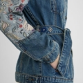Chaqueta vaquera recta cinturon