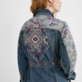 Chaqueta vaquera recta cinturon