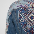 Chaqueta vaquera recta cinturon