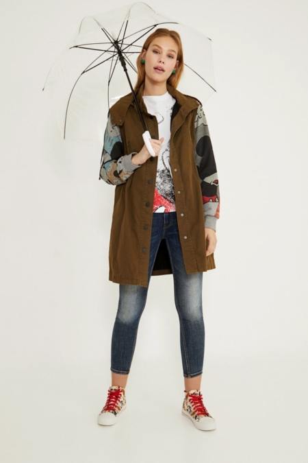 Parka Desigual capucha Mickey Mouse