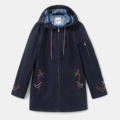 Parka capucha bordados