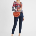 bolso cruzado efecto piel reptil