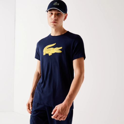 Camiseta de hombre Lacoste SPORT en tejido de punto transpirable con estampado de cocodrilo en 3D Lacoste