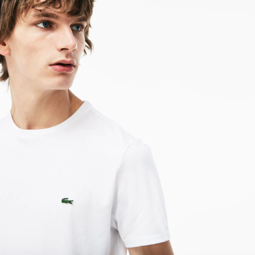 Camiseta Algodón Pima Blanca Lacoste - Imagen 6