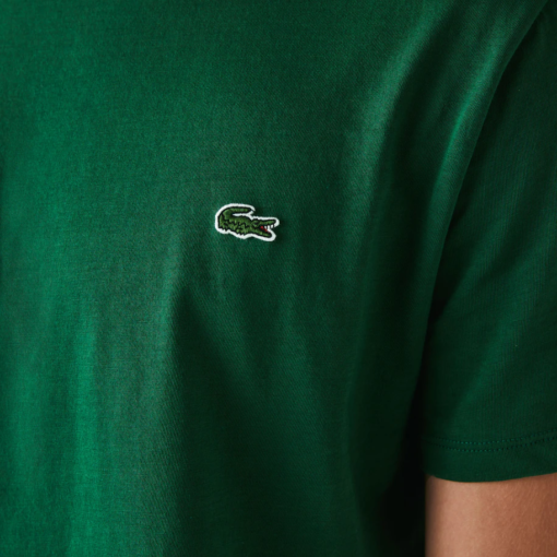 Camiseta Algodón Pima Verde Lacoste - Imagen 2