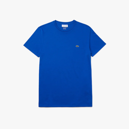 Camiseta Algodón Pima Azul Lacoste - Imagen 2