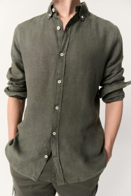 Camisa Hombre Malibu Soft Khaki ECOALF - Imagen 6