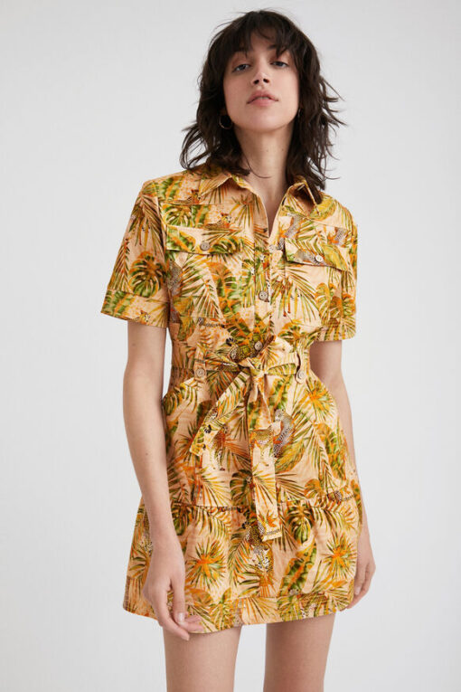 Vestido camisero tropical Desigual - Imagen 10