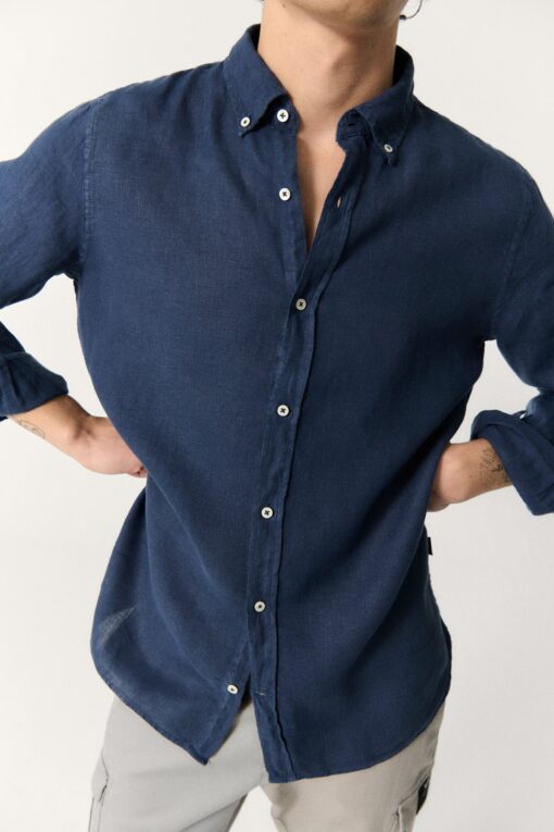 Camisa Hombre Malibu Storm Blue ECOALF - Imagen 4