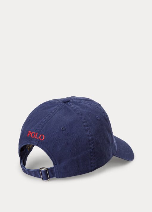 Gorra de tela de chino de algodón Navy/Red Ralph Lauren - Imagen 4