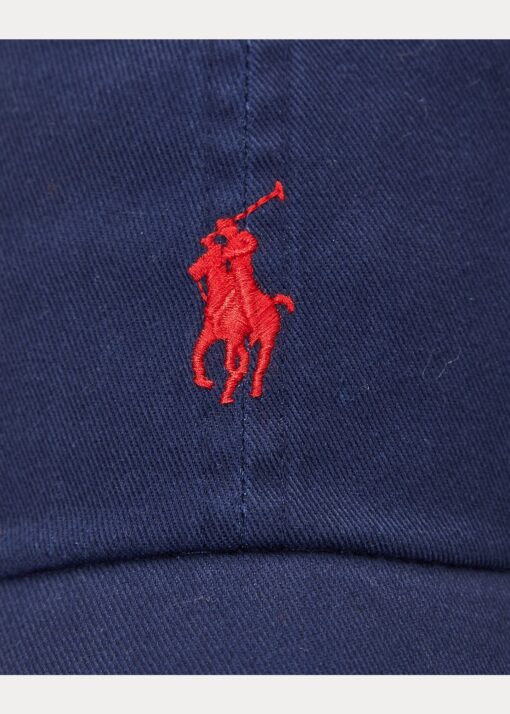 Gorra de tela de chino de algodón Navy/Red Ralph Lauren - Imagen 3