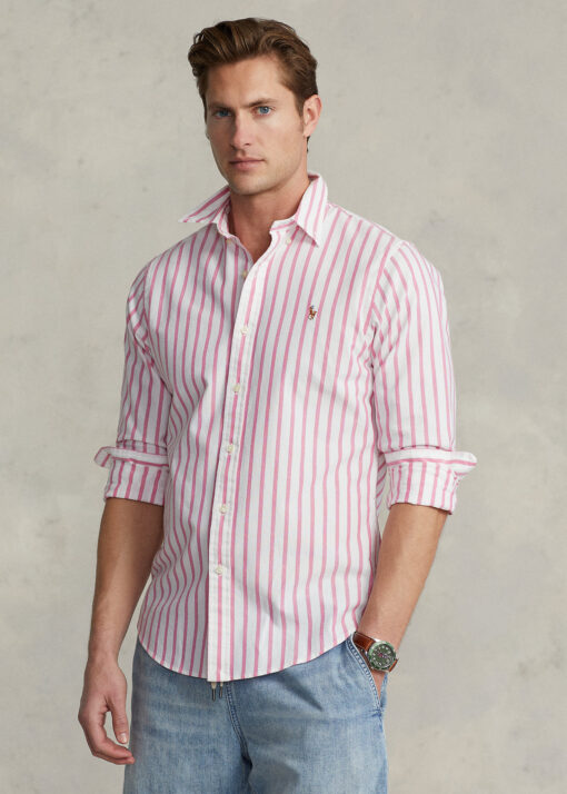 Camisa Oxford Slim Fit con rayas Rosa/Blanco RALPH LAUREN