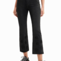 Vaquero flare cropped bordados Desigual