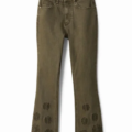 Vaquero flare cropped bordados Desigual