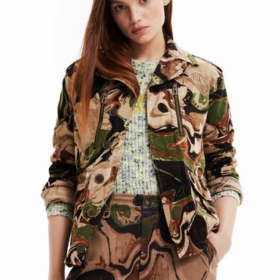 Parka corta camuflaje Desigual