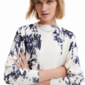 Jersey estampado hojas Desigual