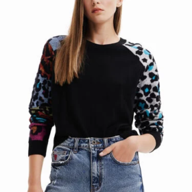 Jersey mangas animal print Desigual