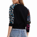 Jersey mangas animal print Desigual
