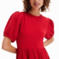 Vestido corto textura Desigual