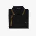 Polo con ribete con dos franjas FRED PERRY