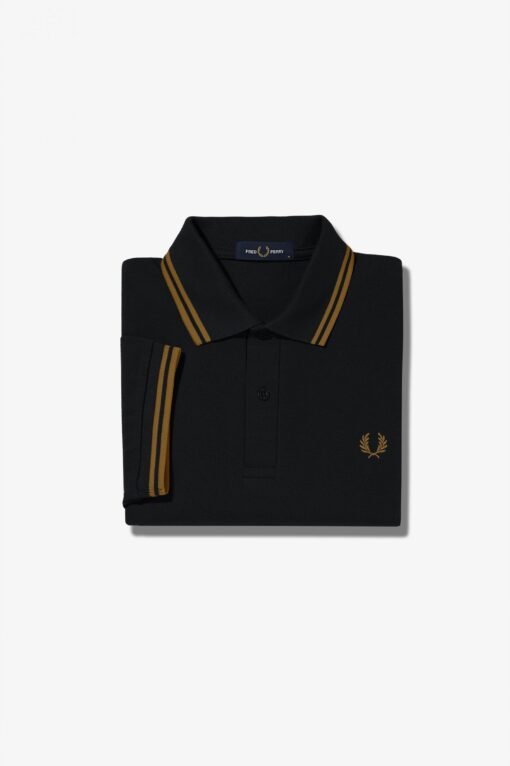 Polo con ribete con dos franjas FRED PERRY