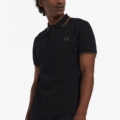 Polo con ribete con dos franjas FRED PERRY