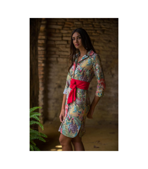 Vestido camisero jardin japo KAHYRA