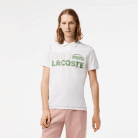 Polo de hombre LACOSTE en algodón ecológico con estampado