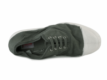 Zapatillas Bensimon Lona Kaki Cordón