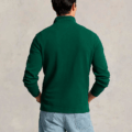 Jersey de hombre de algodón con cuello alto con cremallera