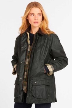 Chaqueta Barbour mujer Beadnell Wax verde sage