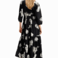Vestido camisero midi flores