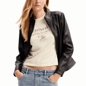 Cazadora biker slim