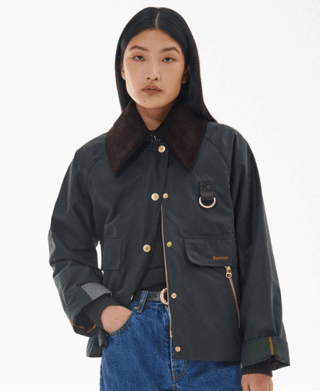 Chaqueta Barbour mujer Catton Spey Wax verde