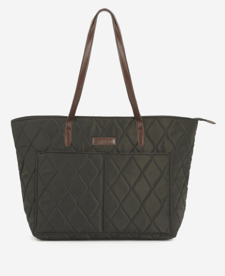 Bolsa Barbour Tote Acolchada verde oliva
