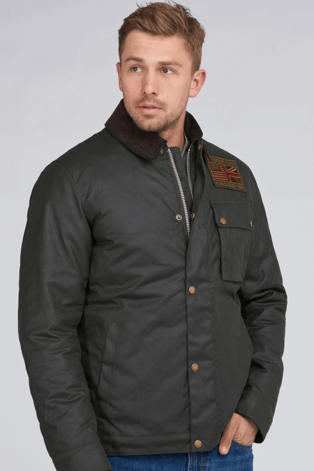 Chaqueta Barbour Workers Wax verde
