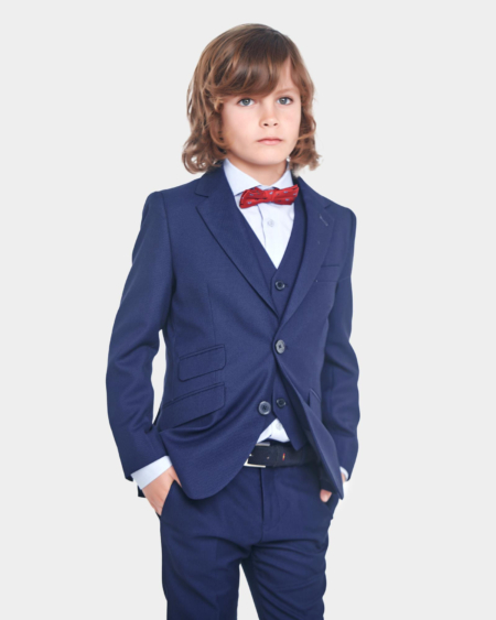 Americana SPAGNOLO Traje Nido de Abeja Azul