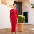 Vestido SARA RUIZ Flor rojo