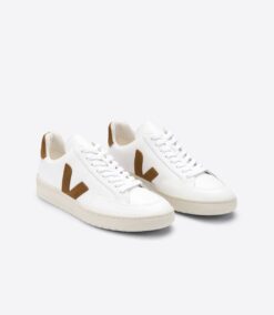 Veja V-12 Leather White Camel