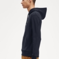 Sudadera con capucha y ribetes