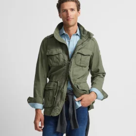 Chaqueta militar garment dye