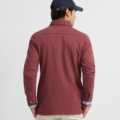 Polo clasico manga larga burdeos