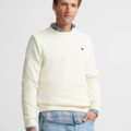 Sudadera minilogo crema SILBON