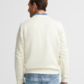 Sudadera minilogo crema SILBON
