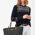 Bolso BARBOUR Tote Quited verde