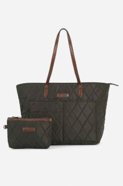 Bolso BARBOUR Tote Quited verde