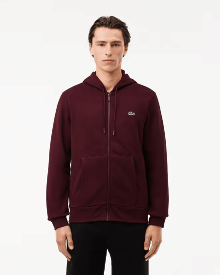 Sudadera con capucha de felpa con cremallera