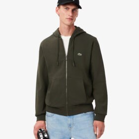 Sudadera con capucha de felpa con cremallera