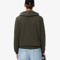 Sudadera con capucha de felpa con cremallera